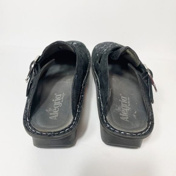 Alegria Women's Iridescent Black Clogs - Picture 8 of 12
